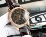 Swiss Copy Piaget Polo Moonphase Watch Rose Gold Black Dial 42mm
